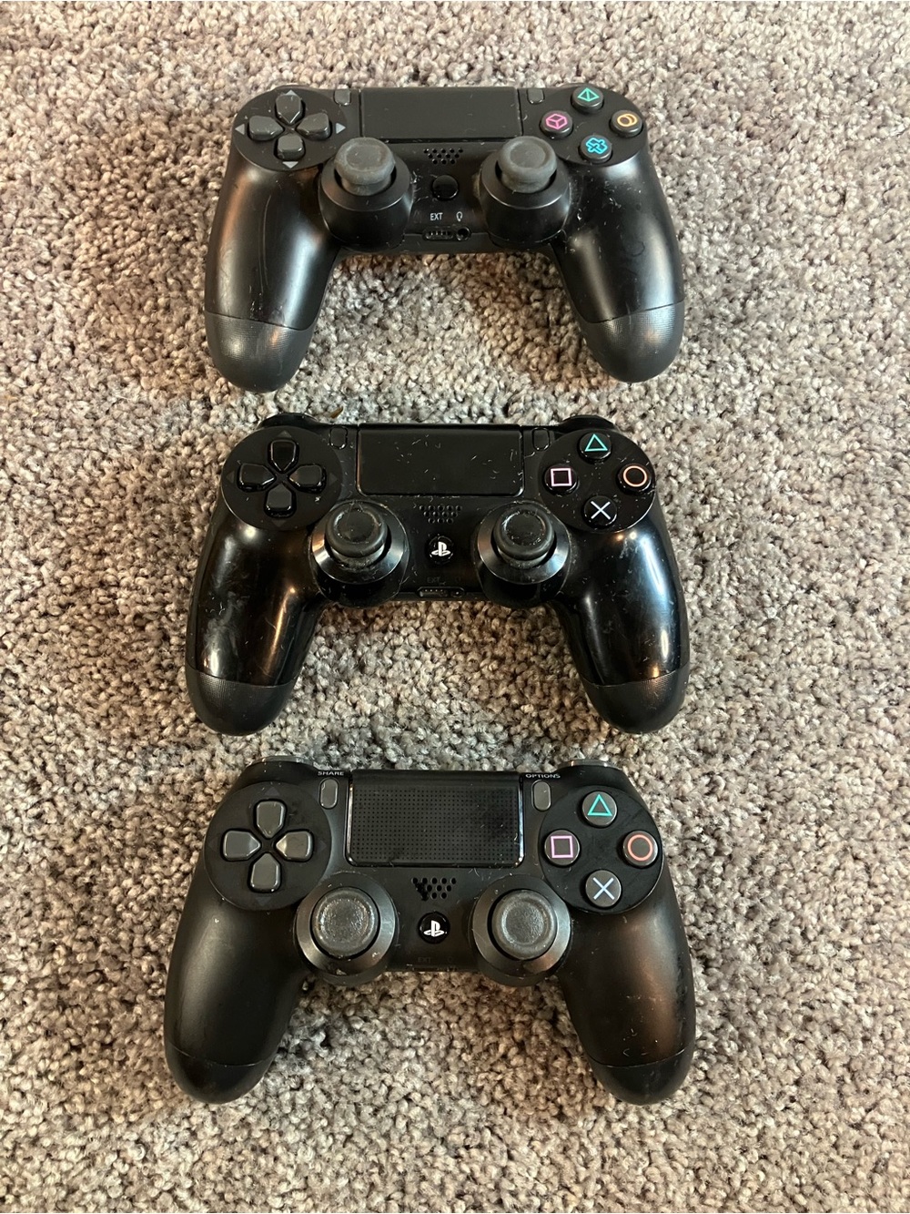 Sony PlayStation DualShock 4 Gaming Controllers Lot (3)